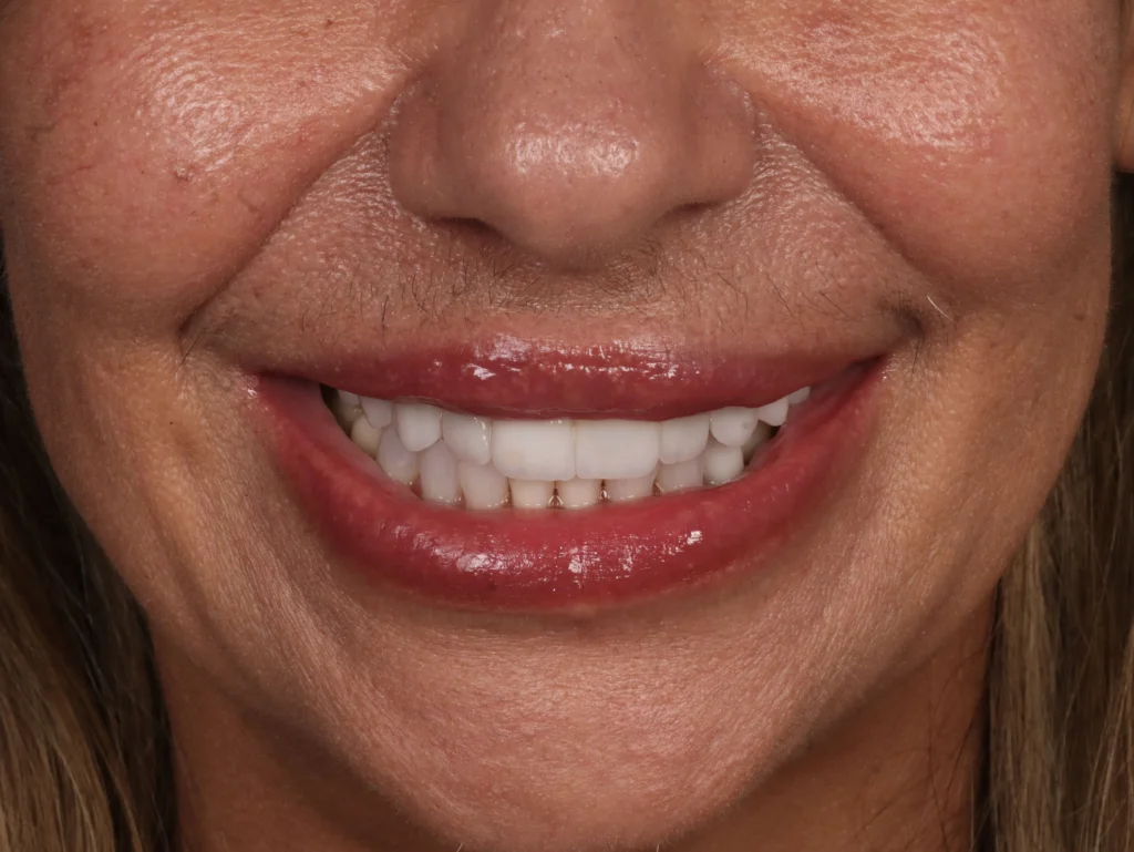 Antes e depois de facetas de porcelana: caso 02, sorriso depois do tratamento